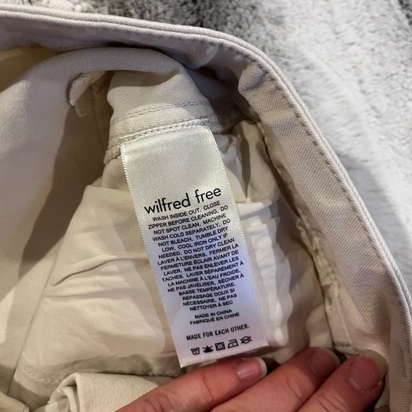 Wilfred Free Brennan Pant High-rise cotton utility pants Gd Birch Sz 4 Workwear - Picture 7 of 8